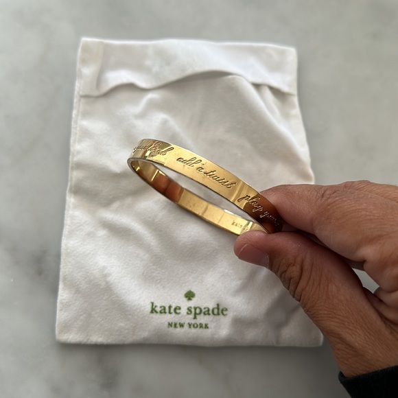 kate spade Jewelry - Kate Spade This Is The Year To Idiom Gold-Colored Bangle Bracelet